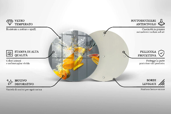 Skärbräda glas unik Citroner i vatten