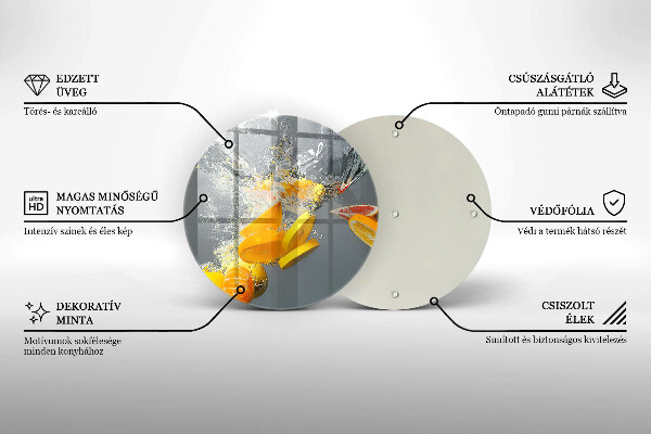 Skärbräda glas unik Citroner i vatten
