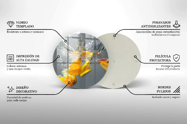 Skärbräda glas unik Citroner i vatten