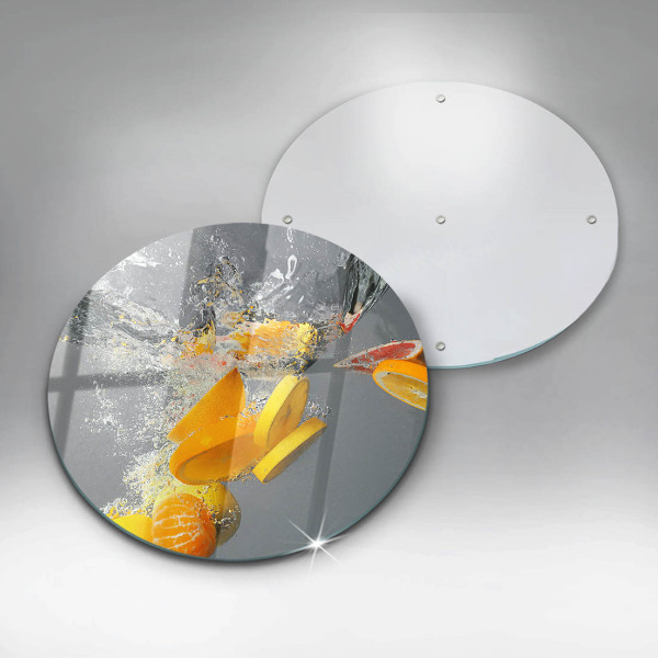 Skärbräda glas unik Citroner i vatten