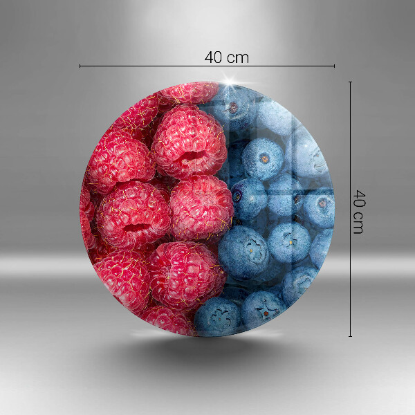 Skärbräda glas unik Hallon och blåbär frukter