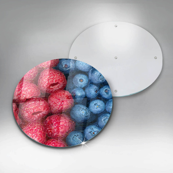 Skärbräda glas unik Hallon och blåbär frukter