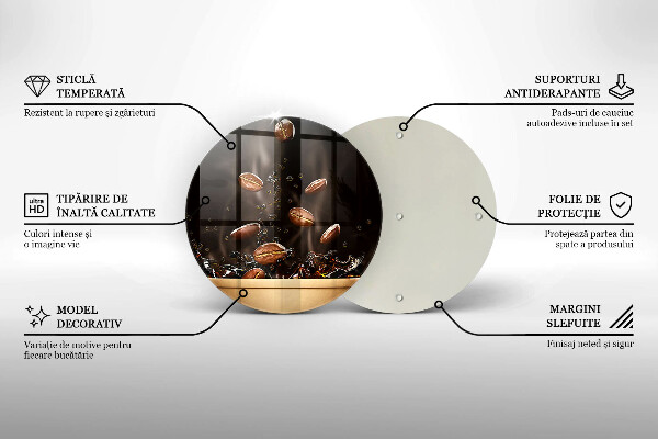 Skärbräda glas unik Heta kaffebönor