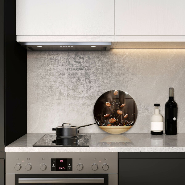 Skärbräda glas unik Heta kaffebönor