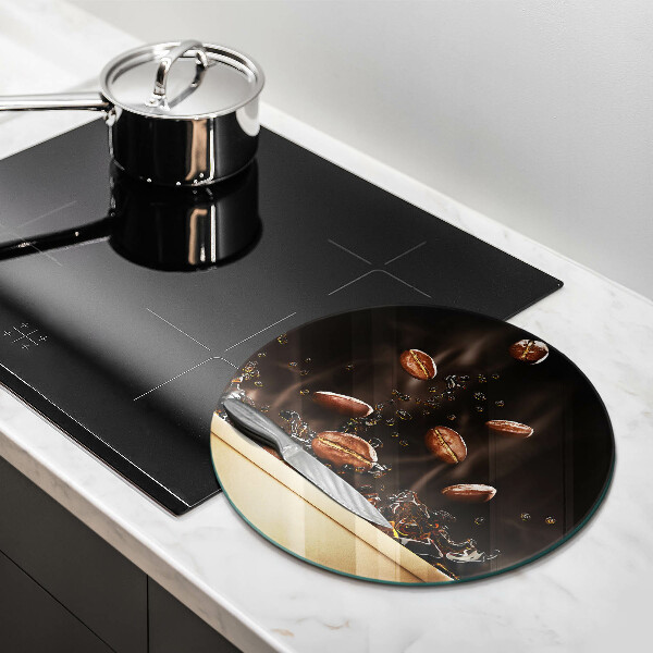 Skärbräda glas unik Heta kaffebönor