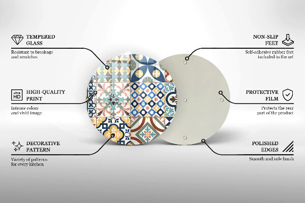 Skärbräda glas unik Dekorativa plattor