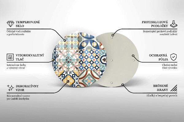 Skärbräda glas unik Dekorativa plattor