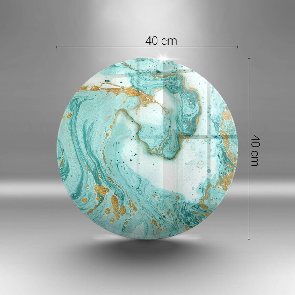 Skärbräda glas unik Blå abstraktion