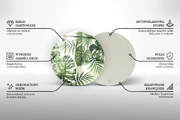 Skärbräda glas unik Monstera lämnar illustration