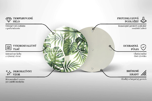 Skärbräda glas unik Monstera lämnar illustration