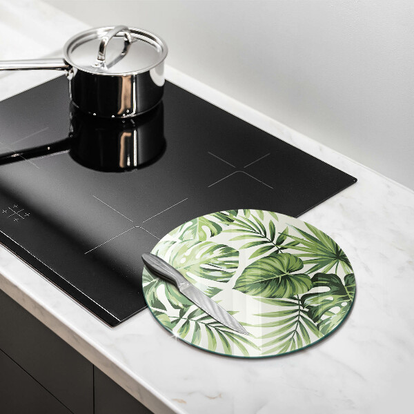 Skärbräda glas unik Monstera lämnar illustration