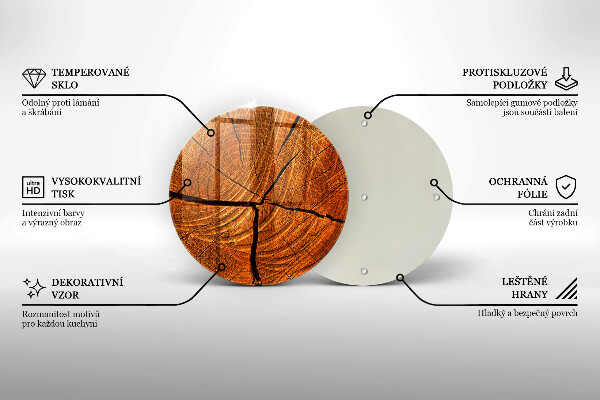 Skärbräda glas unik Trästamstruktur