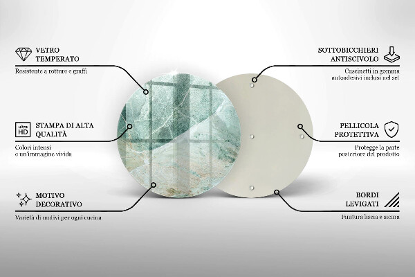 Skärbräda glas unik Stenstruktur