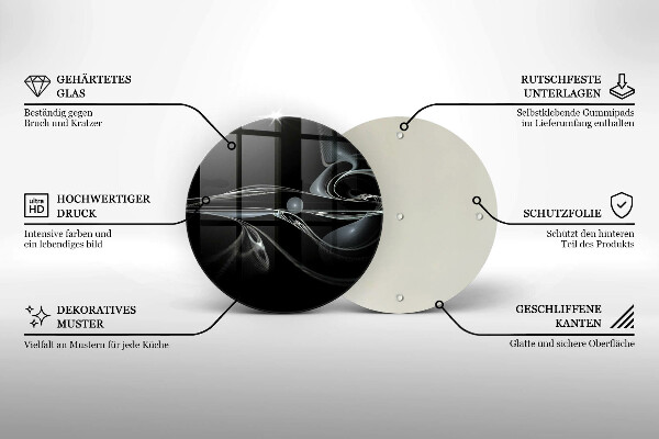 Skärbräda glas unik Modern abstraktion