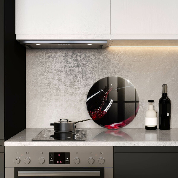 Skärbräda glas unik Ett glas rött vin