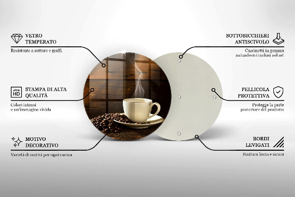 Skärbräda glas unik Kaffekopp i trä