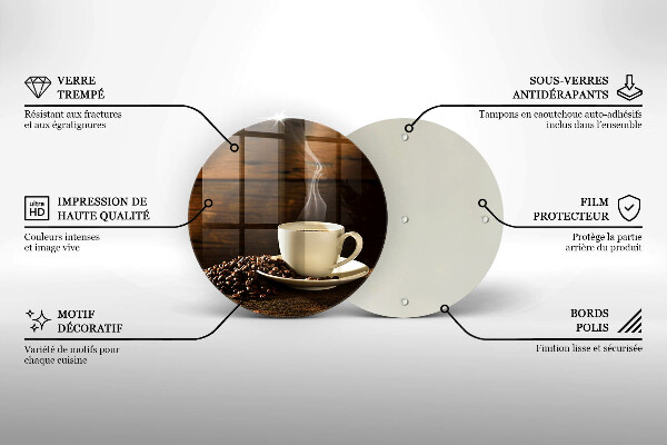 Skärbräda glas unik Kaffekopp i trä