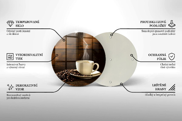 Skärbräda glas unik Kaffekopp i trä