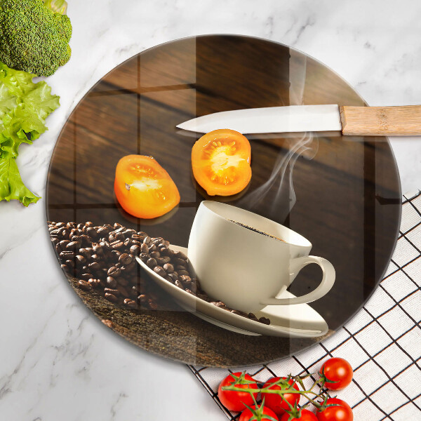 Skärbräda glas unik Kaffekopp i trä