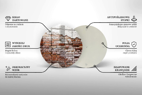 Skärbräda glas unik Gammal tegel- och betongvägg