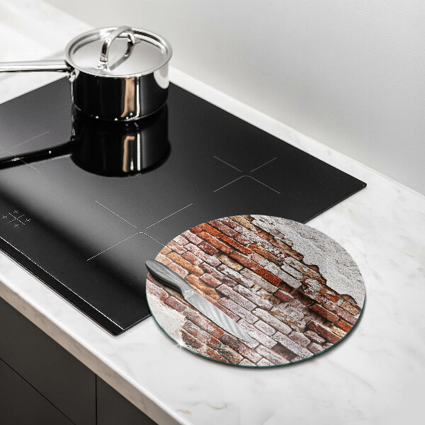 Skärbräda glas unik Gammal tegel- och betongvägg