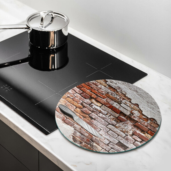 Skärbräda glas unik Gammal tegel- och betongvägg