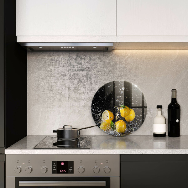 Skärbräda glas unik Saftig citronfrukt