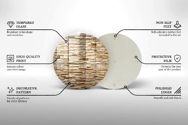 Skärbräda glas unik Textur av dekorativa stenar