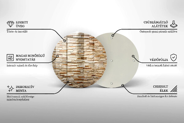 Skärbräda glas unik Textur av dekorativa stenar
