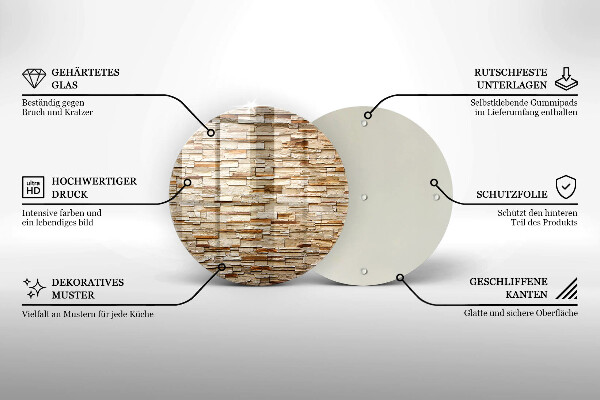 Skärbräda glas unik Textur av dekorativa stenar