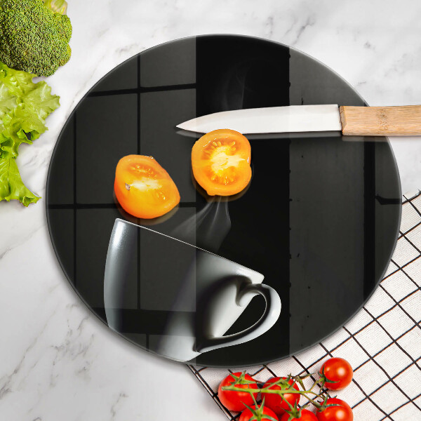 Skärbräda glas unik En kopp te