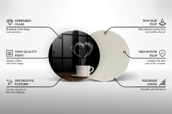 Skärbräda glas unik Kaffekopp hjärta