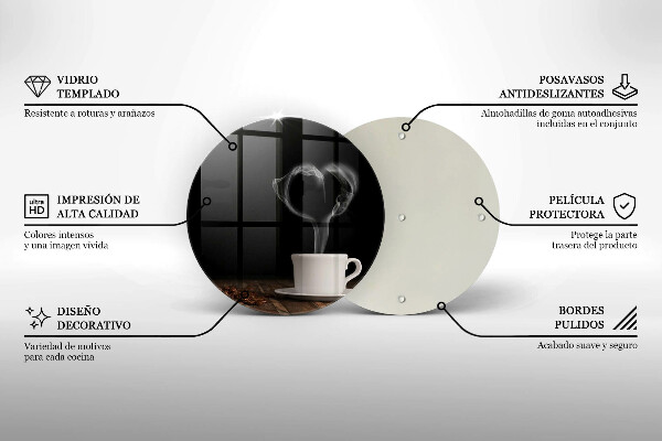 Skärbräda glas unik Kaffekopp hjärta