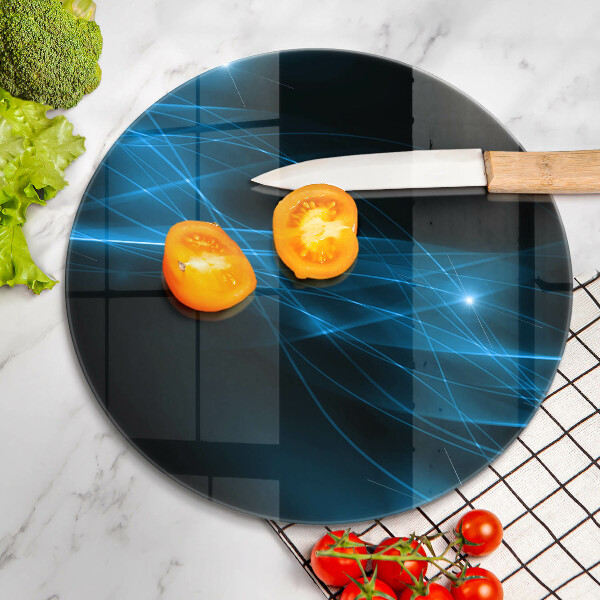 Skärbräda glas unik Abstrakt blå rök