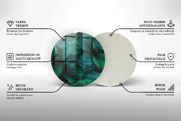 Skärbräda glas unik Djungellöv