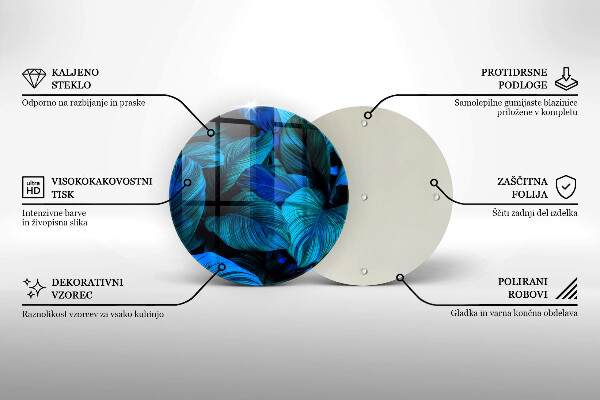 Skärbräda glas unik Djungel vegetation löv