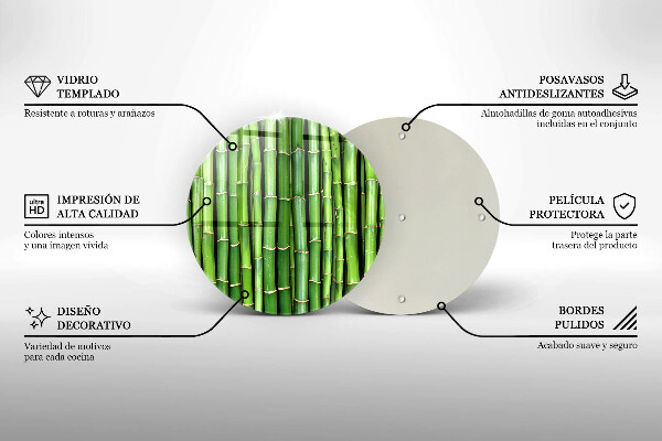 Skärbräda glas unik Natur bambu