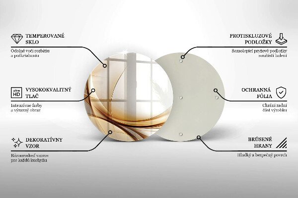 Skärbräda glas unik Abstrakta former