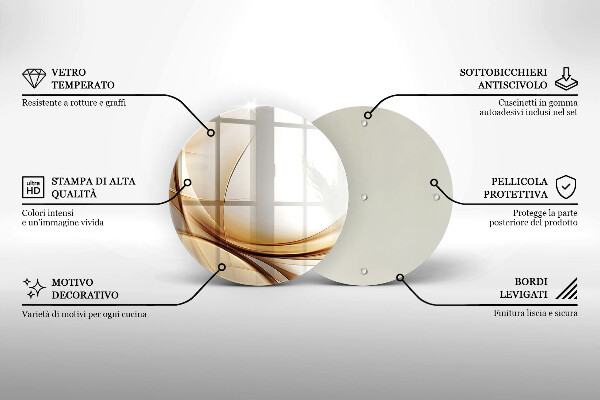 Skärbräda glas unik Abstrakta former