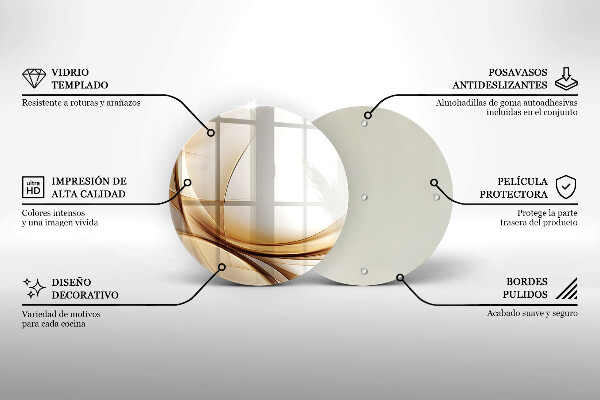 Skärbräda glas unik Abstrakta former