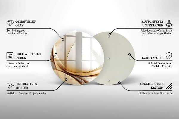 Skärbräda glas unik Abstrakta former