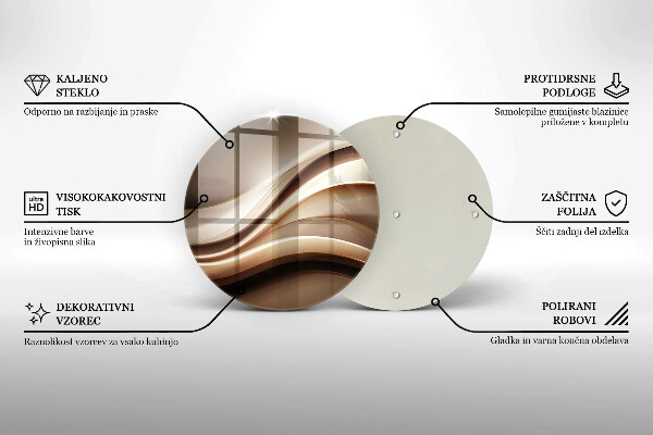 Skärbräda glas unik Abstraktion mjuka linjer
