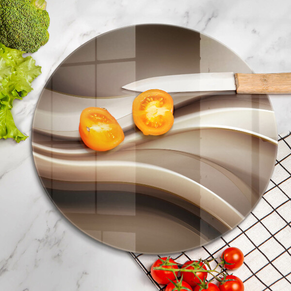 Skärbräda glas unik Abstraktion mjuka linjer