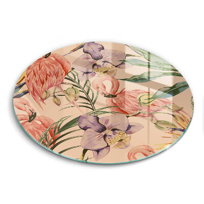 Skärbräda glas unik Flamingos illustration