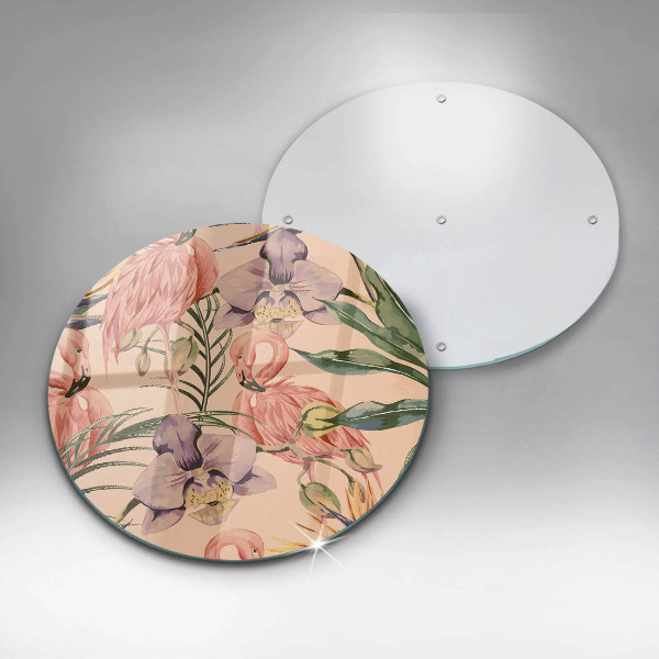 Skärbräda glas unik Flamingos illustration