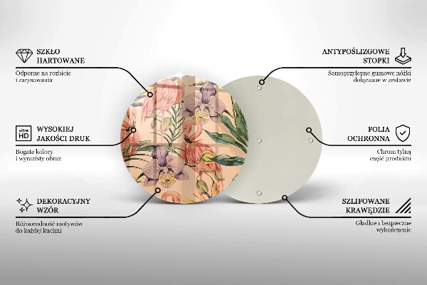 Skärbräda glas unik Flamingos illustration