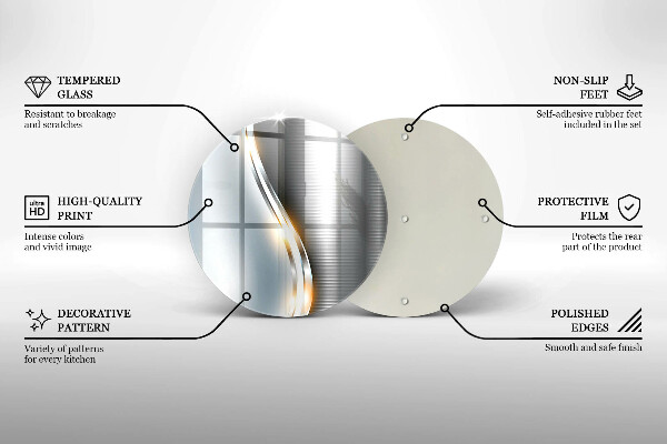 Skärbräda glas unik Metallkonst