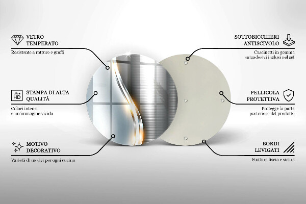 Skärbräda glas unik Metallkonst