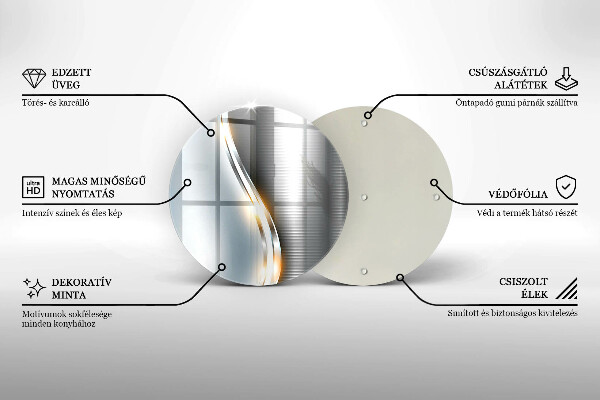 Skärbräda glas unik Metallkonst