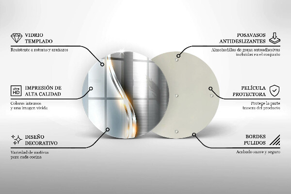 Skärbräda glas unik Metallkonst